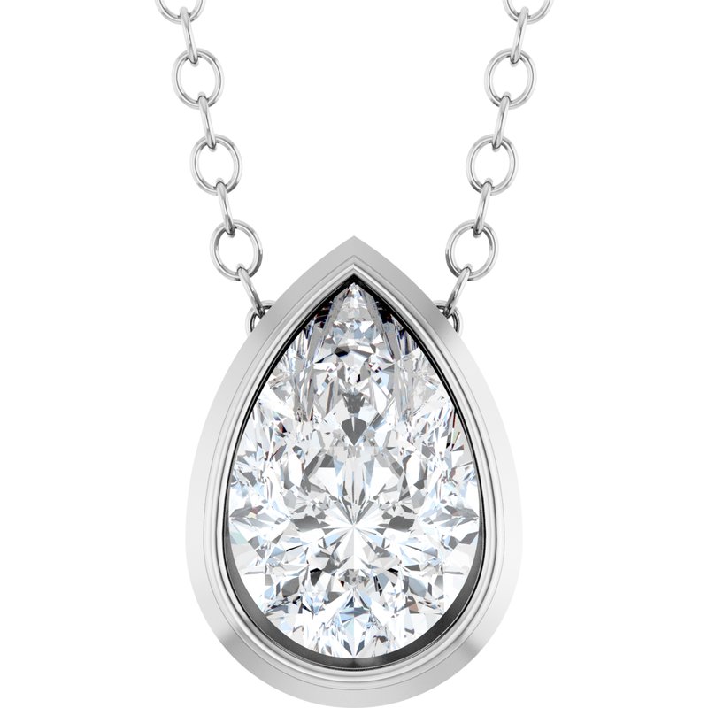 Solitaire Necklace — Diamond 16-18″