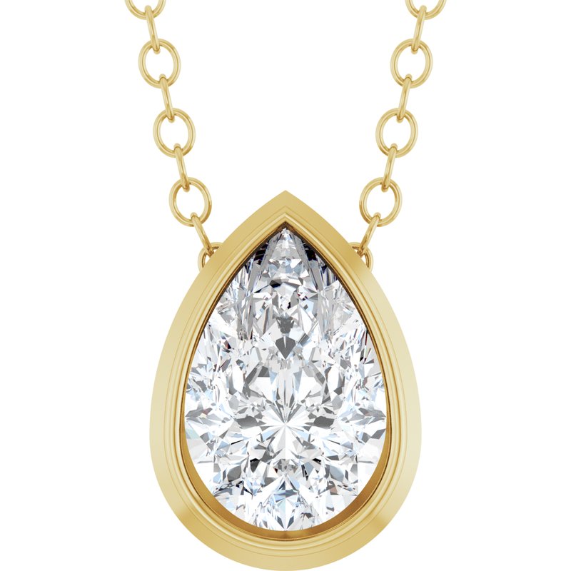 Solitaire Necklace — Diamond 16-18"
