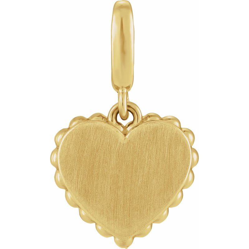 Engravable Heart Charm/Pendant No. 3