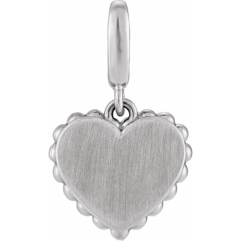 Engravable Heart Charm/Pendant No. 3
