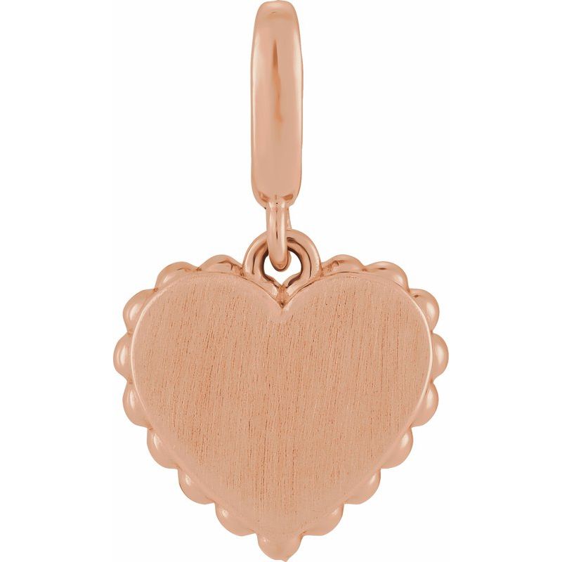 Engravable Heart Charm/Pendant No. 3