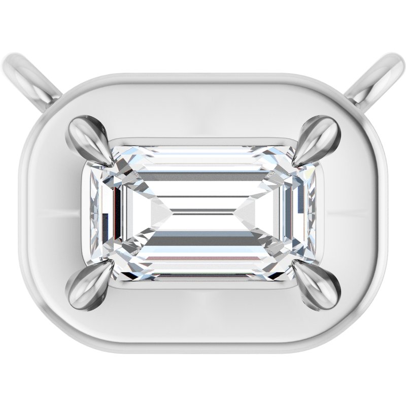 Claw-Prong Solitaire Bezel-Style Necklace or Center