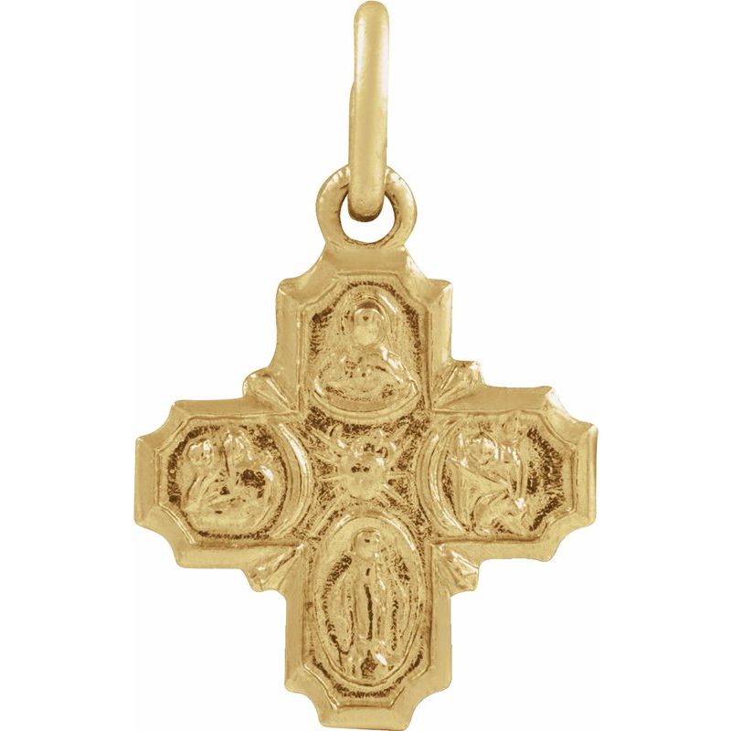 Four-Way Cross Medal Necklace or Pendant