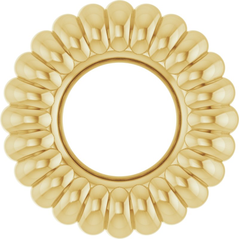 Fluted Roundel Charm/Pendant