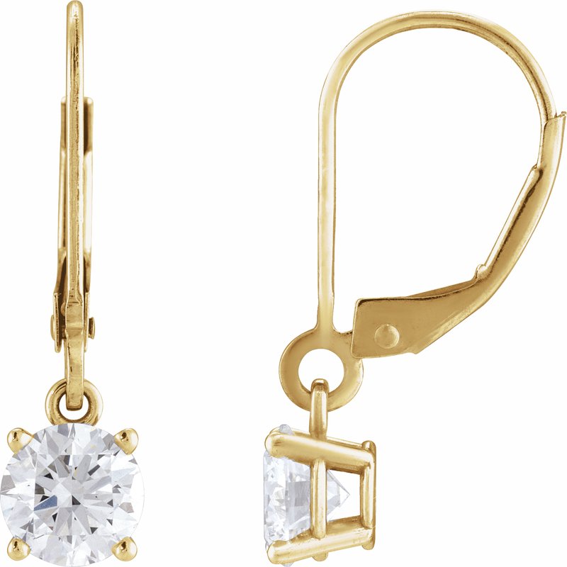 Round 4-Prong Dangle Earrings