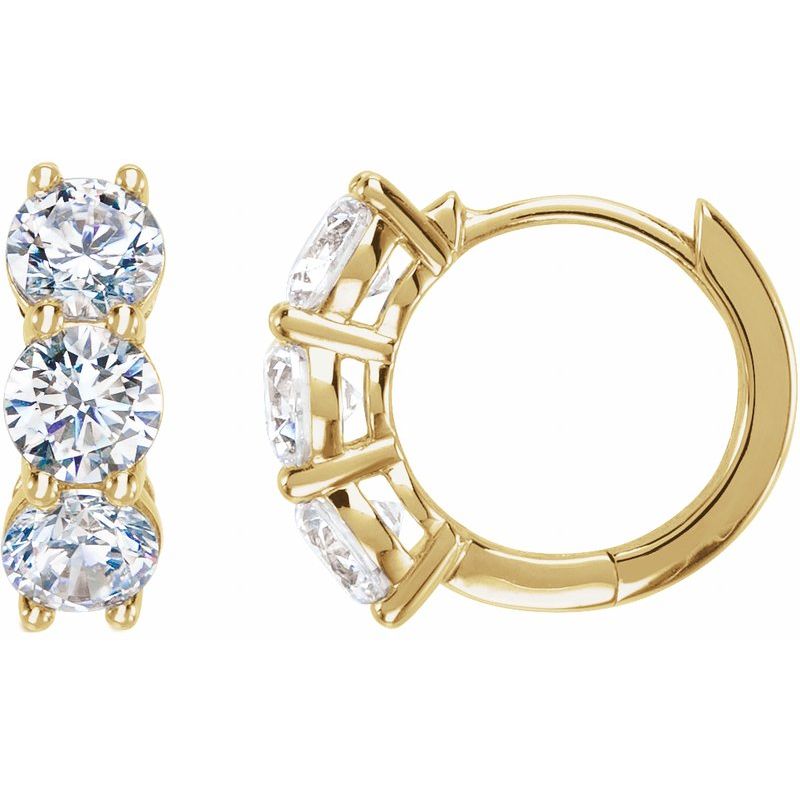 Accented Hoop Earrings — Lab-Grown Diamond
