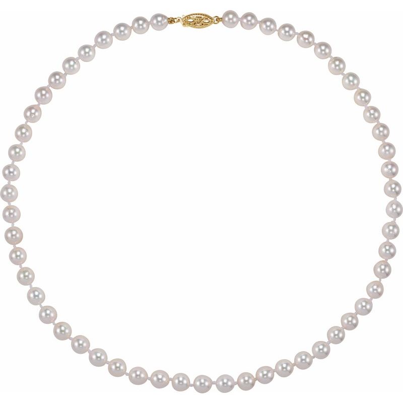 Cultured White Akoya Pearl Necklace No. 3