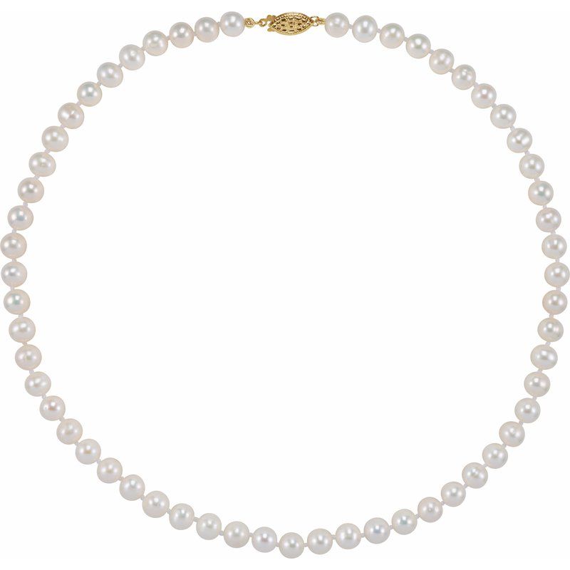Cultured White Akoya Pearl Necklace