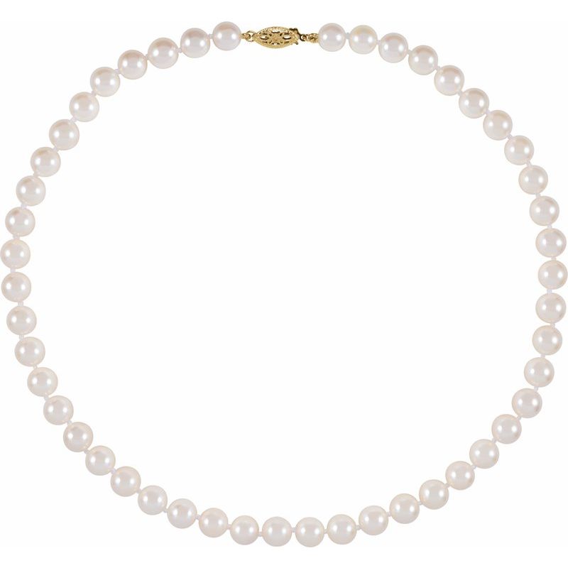 Cultured White Akoya Pearl Necklace No. 2