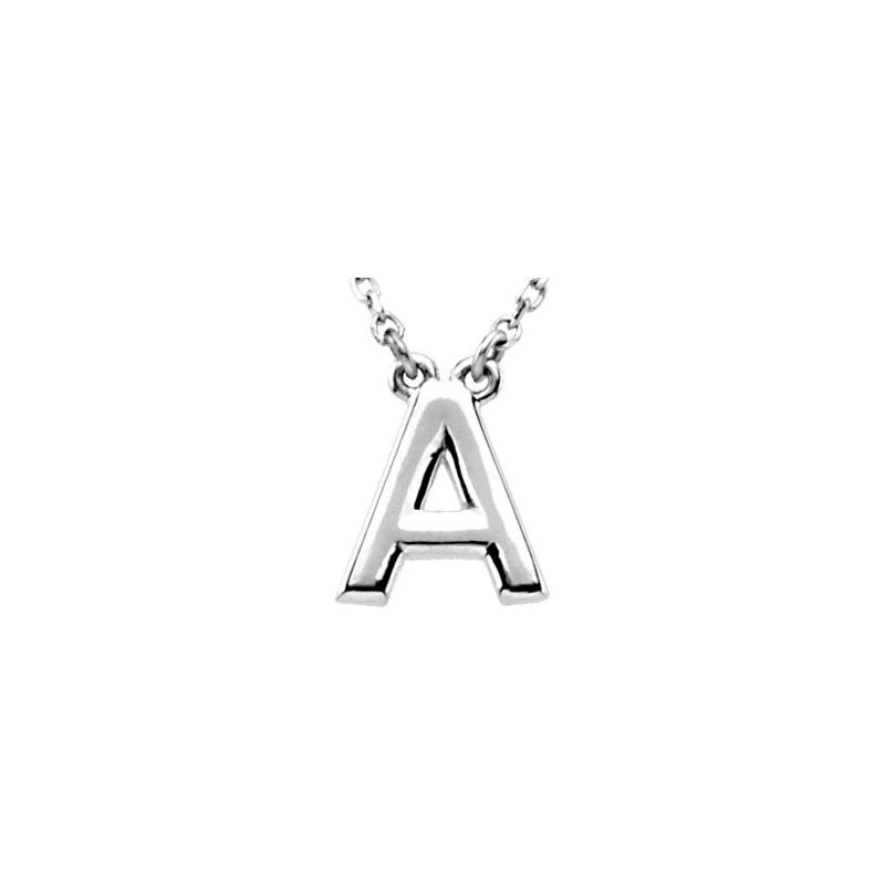 Block Initial 16″ Necklace