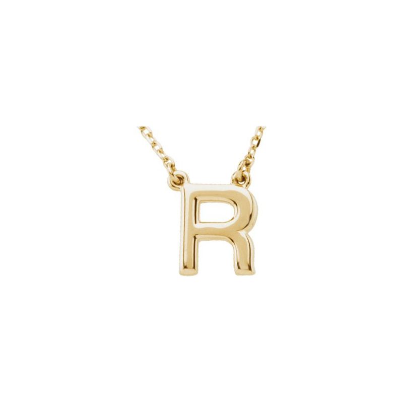 Block Initial 16″ Necklace