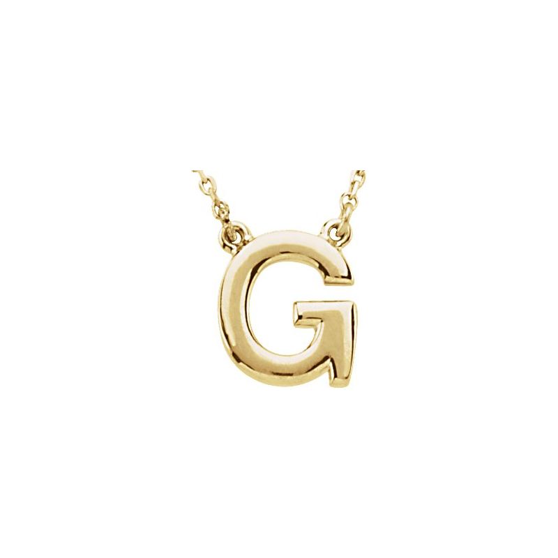 Block Initial 16″ Necklace