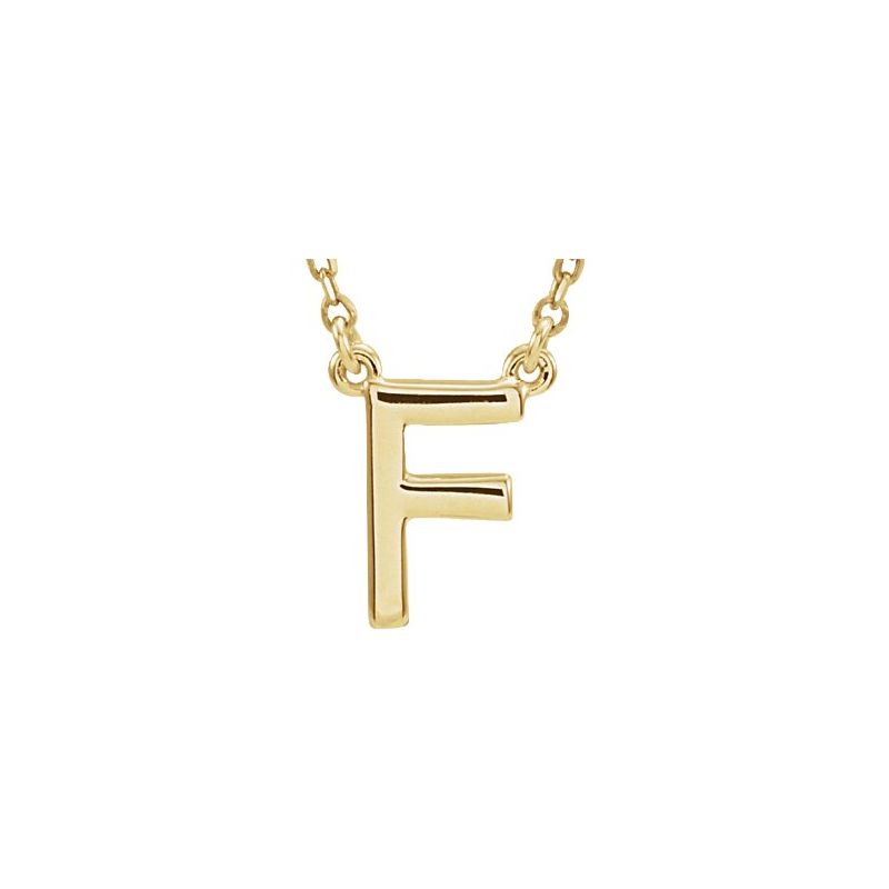 Block Initial 16″ Necklace