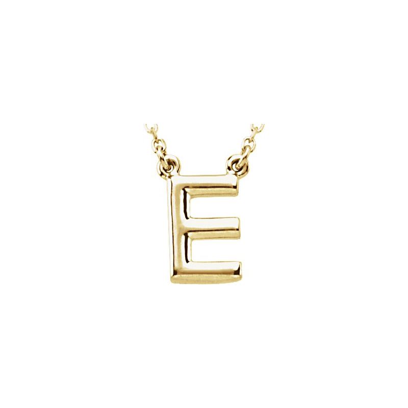 Block Initial 16″ Necklace