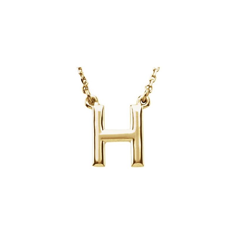 Block Initial 16″ Necklace