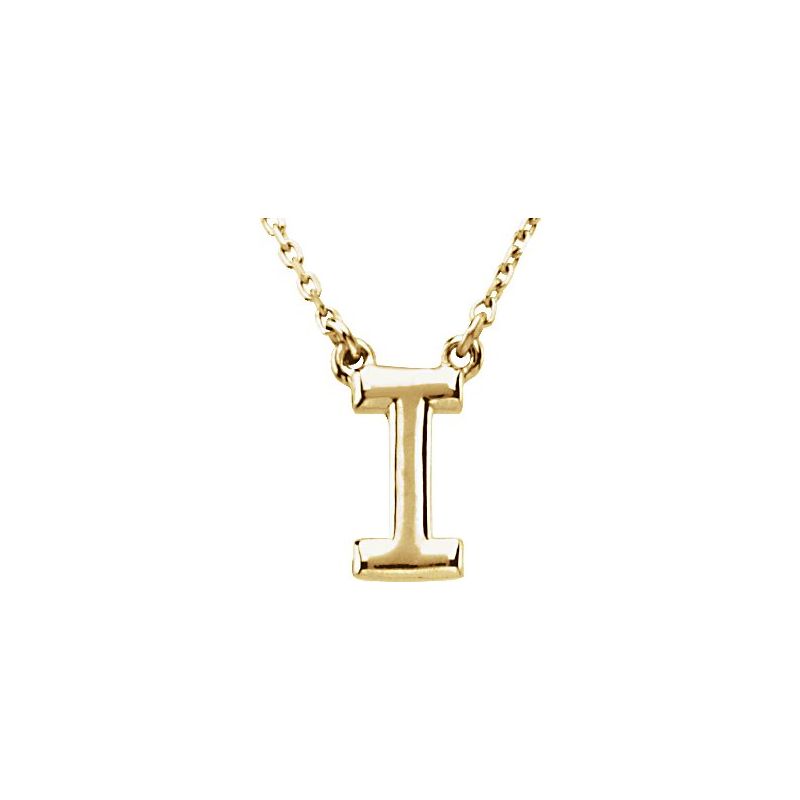 Block Initial 16″ Necklace