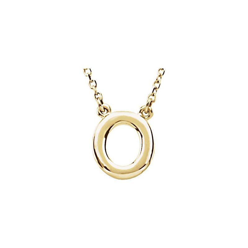 Block Initial 16″ Necklace