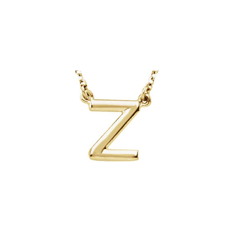 Block Initial 16″ Necklace