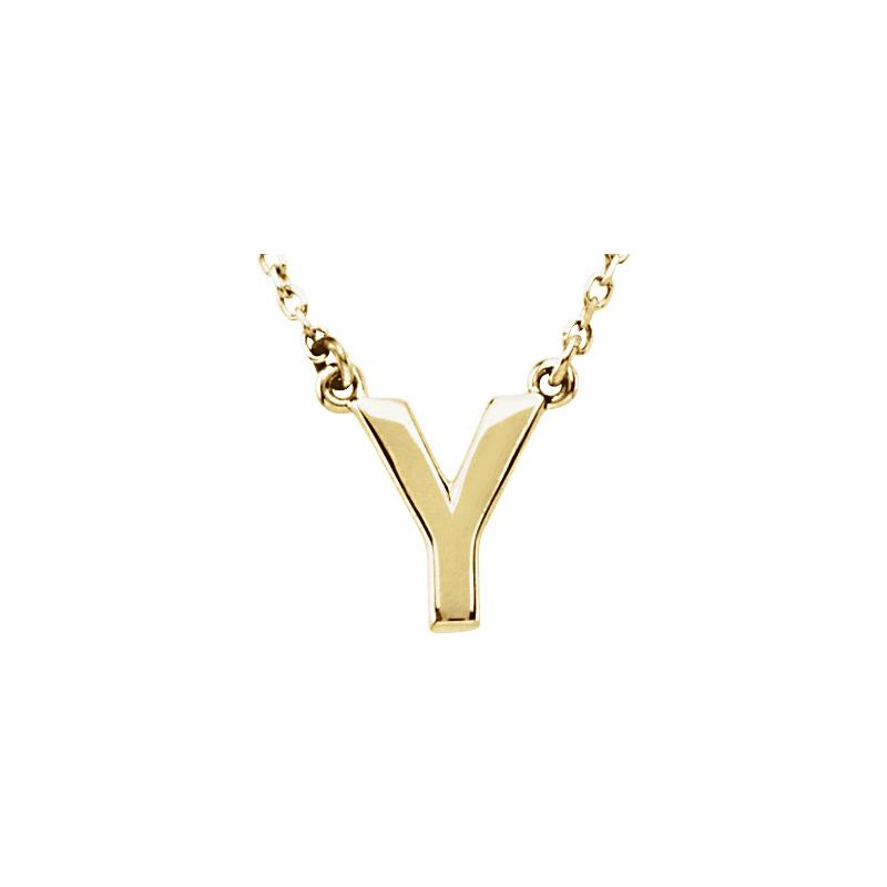 Block Initial 16″ Necklace