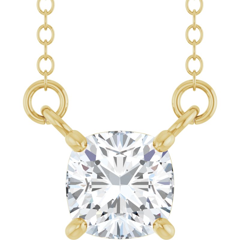Solitaire Necklace — Lab-Grown Diamond 18"