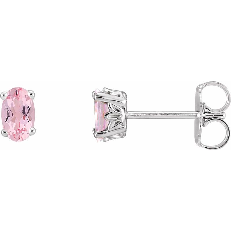 Solitaire Scroll Setting Stud Earrings