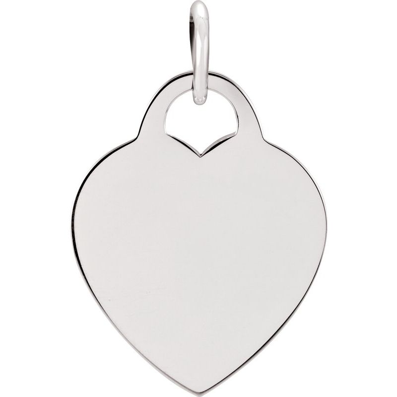 Engravable Heart Charm/Pendant No. 2
