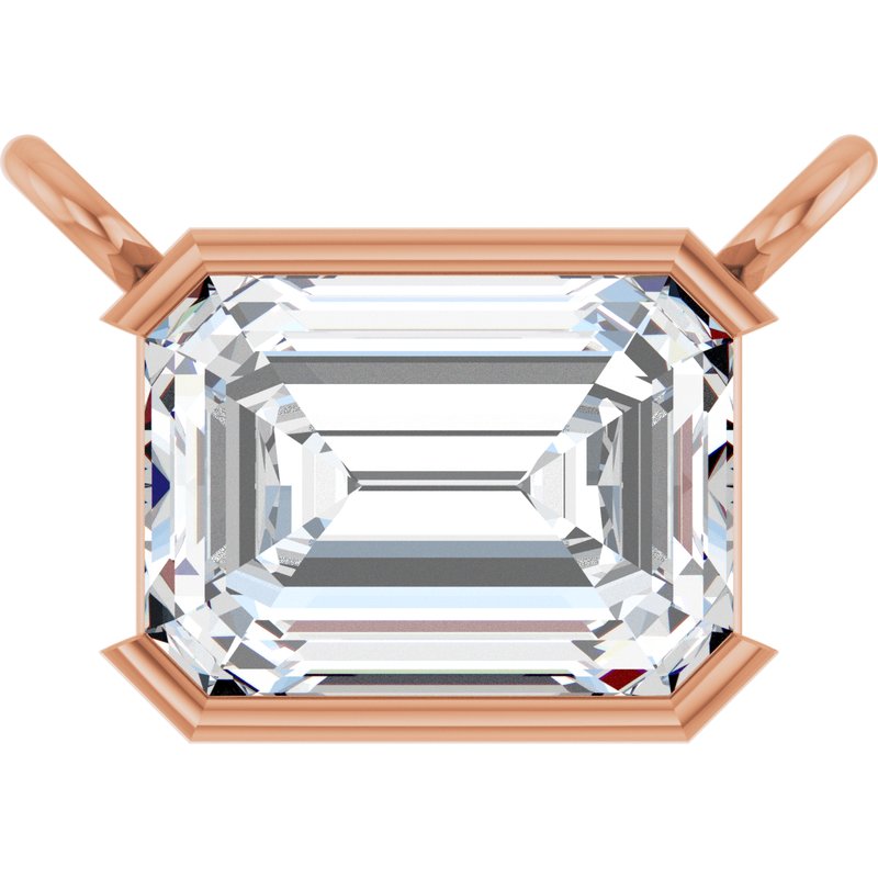 Half-Bezel Solitaire Necklace or Center