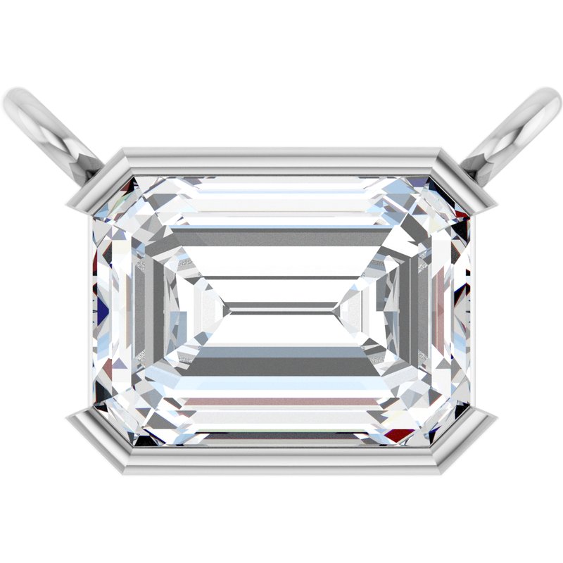 Half-Bezel Solitaire Necklace or Center