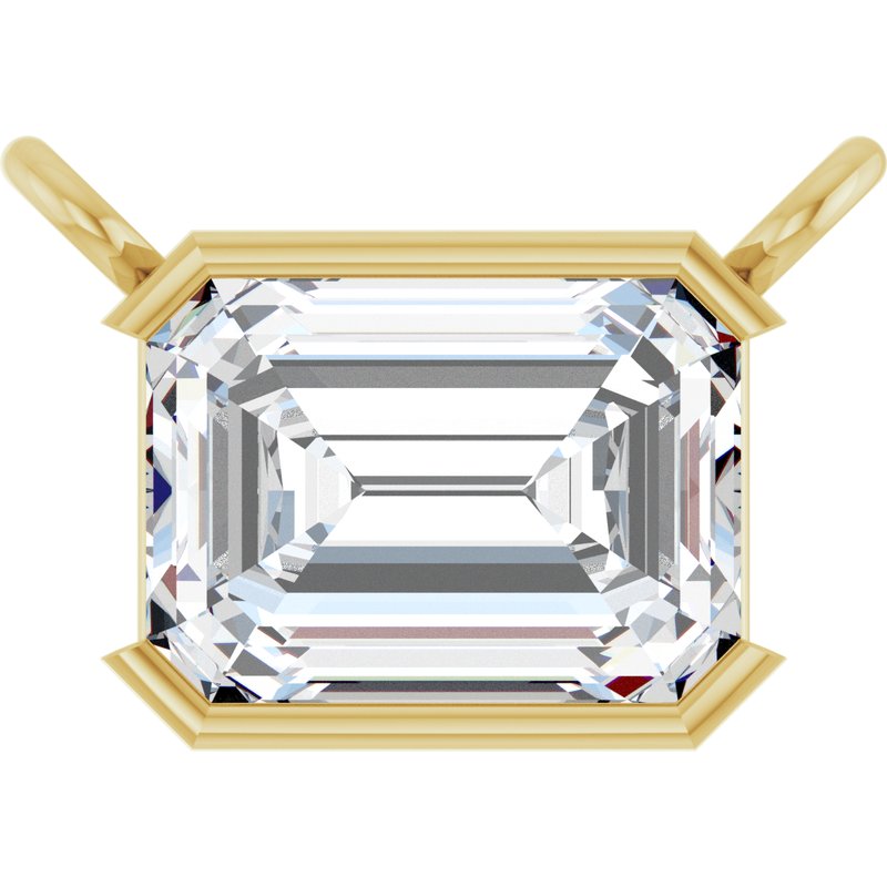 Half-Bezel Solitaire Necklace or Center