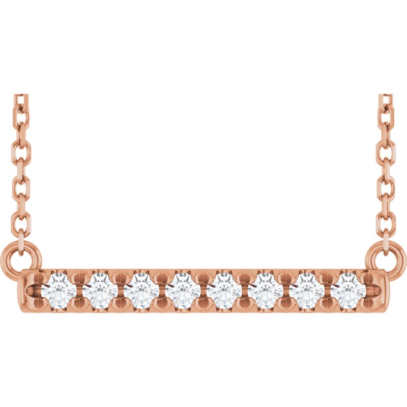 French-Set Bar Necklace or Center