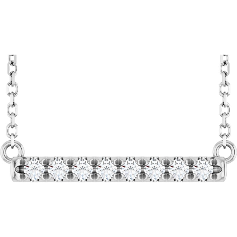 French-Set Bar Necklace or Center
