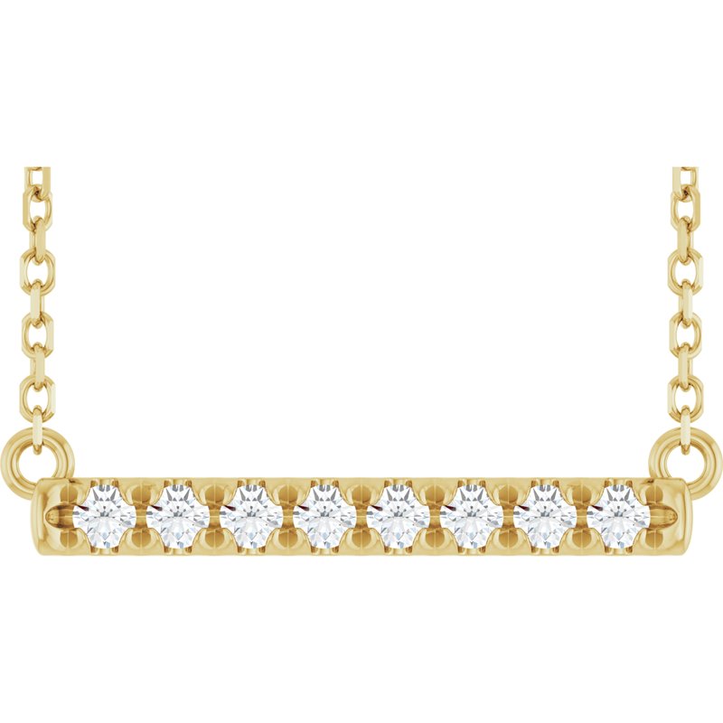 French-Set Bar Necklace or Center