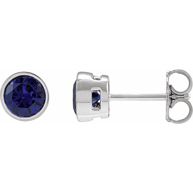 Lightweight Bezel-Set Stud Earrings