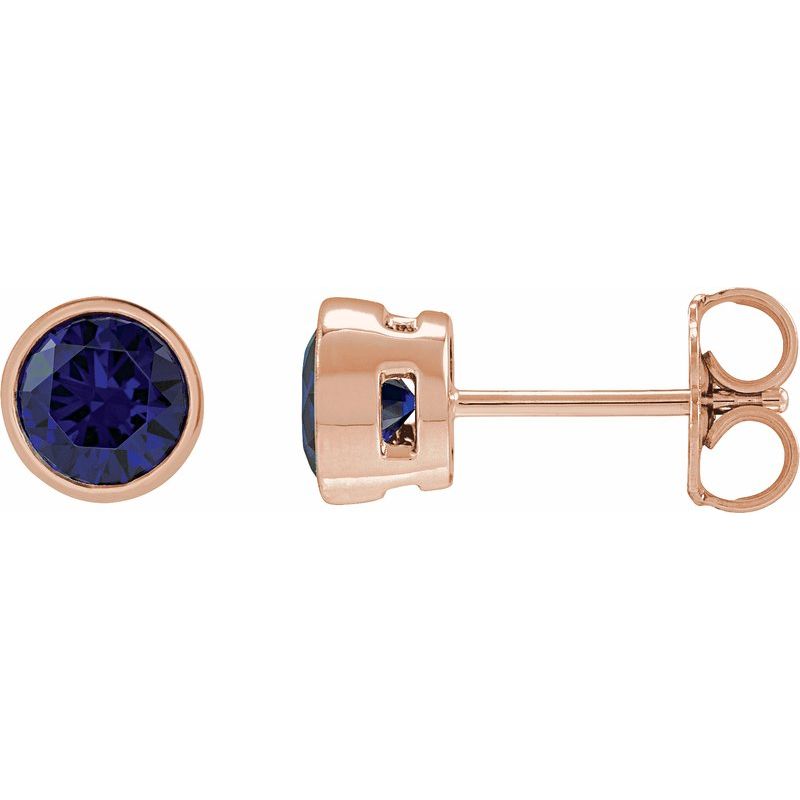Lightweight Bezel-Set Stud Earrings