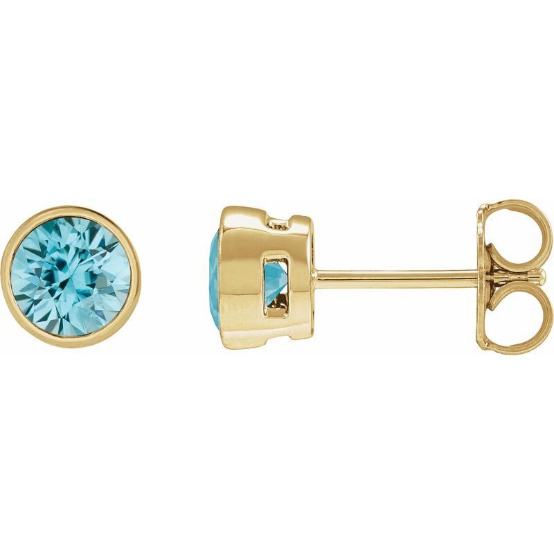 Lightweight Bezel-Set Stud Earrings