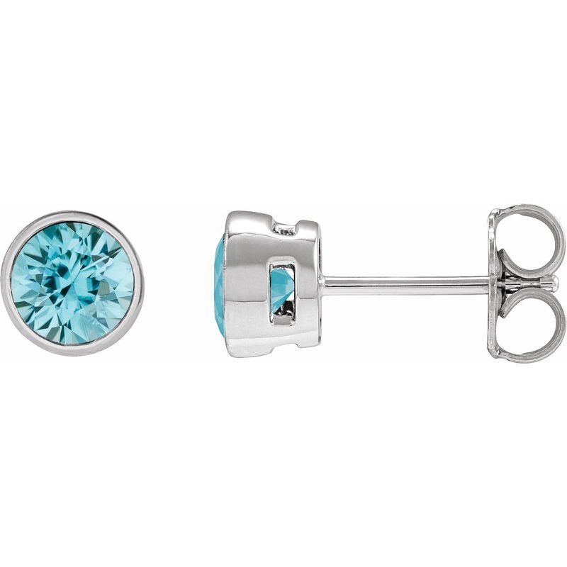 Lightweight Bezel-Set Stud Earrings