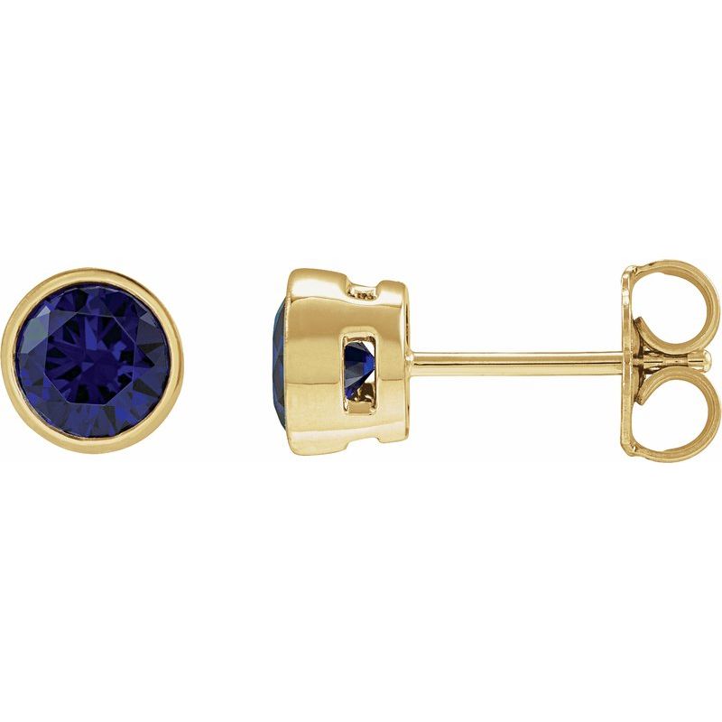 Lightweight Bezel-Set Stud Earrings