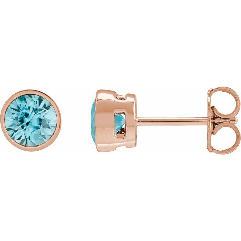 Lightweight Bezel-Set Stud Earrings