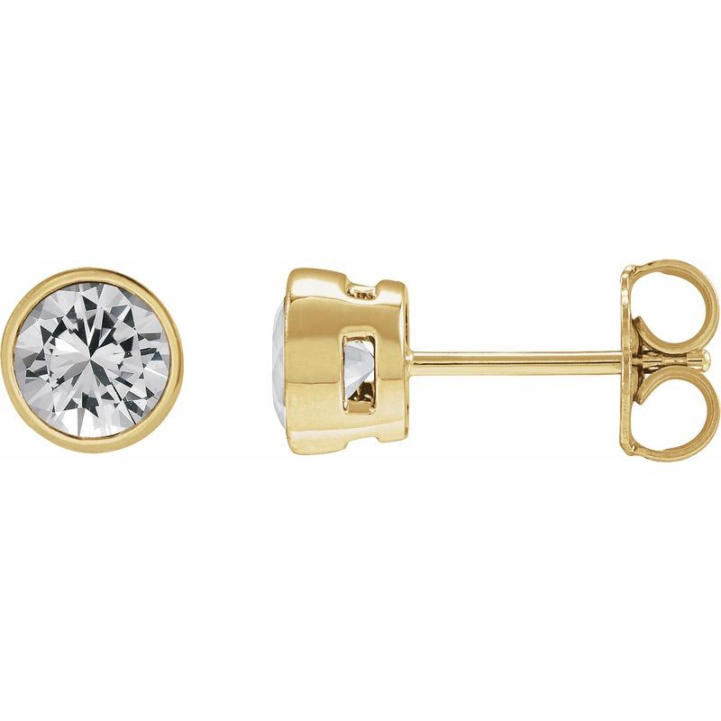 Lightweight Bezel-Set Stud Earrings