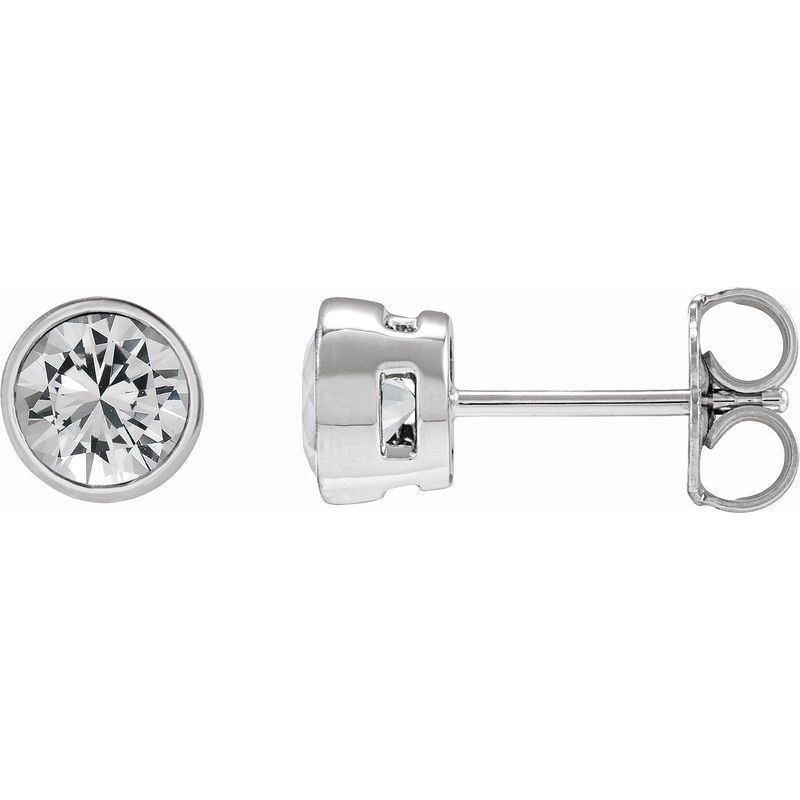 Lightweight Bezel-Set Stud Earrings
