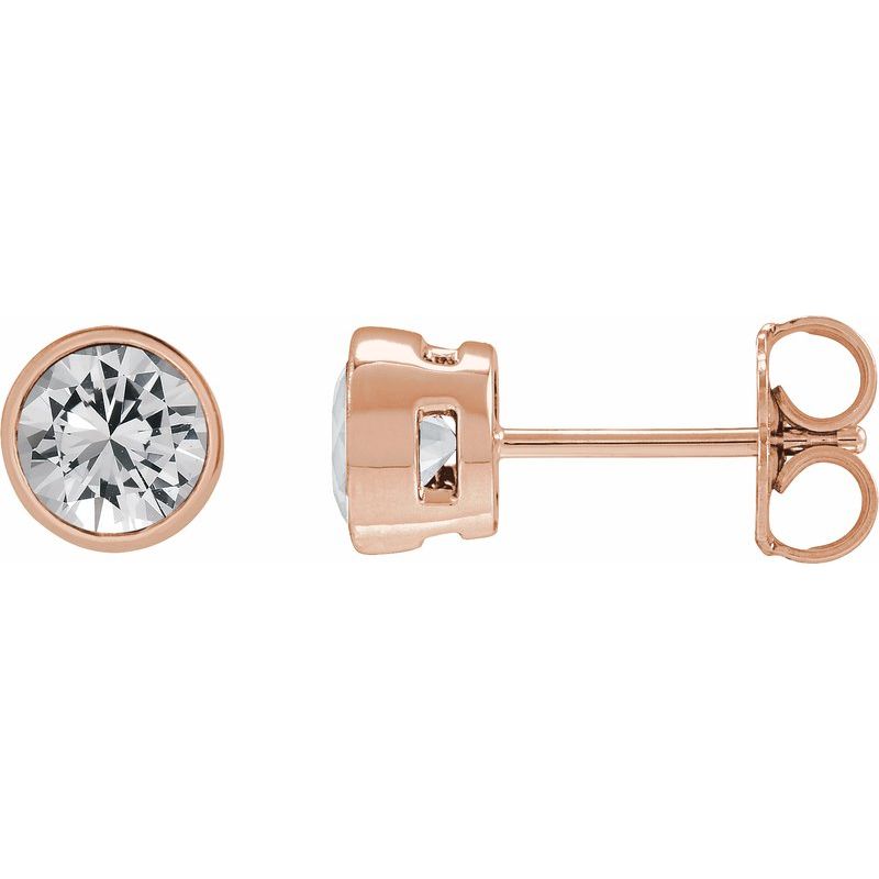 Lightweight Bezel-Set Stud Earrings