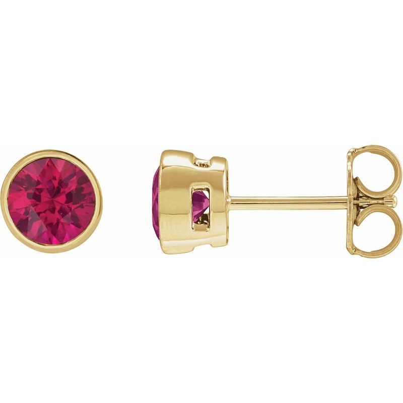 Lightweight Bezel-Set Stud Earrings