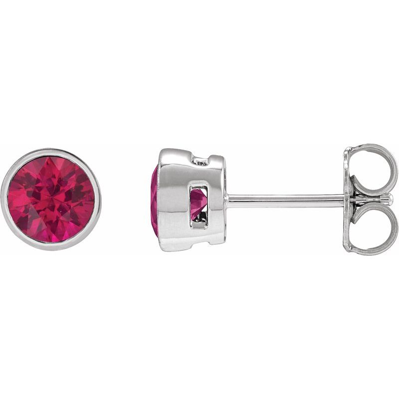 Lightweight Bezel-Set Stud Earrings