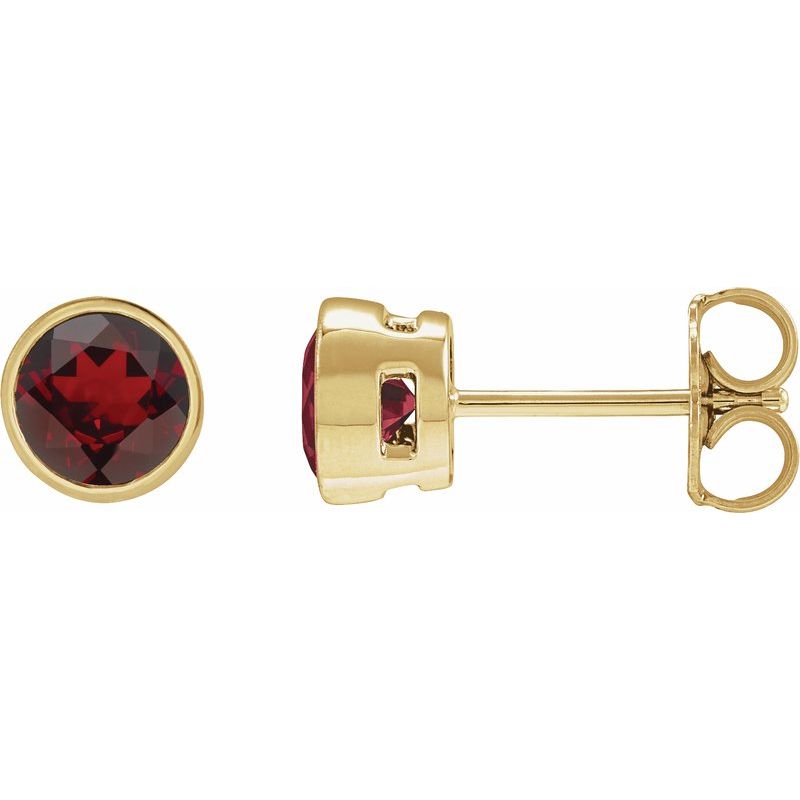 Lightweight Bezel-Set Stud Earrings