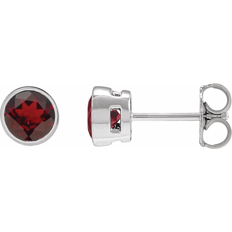 Lightweight Bezel-Set Stud Earrings