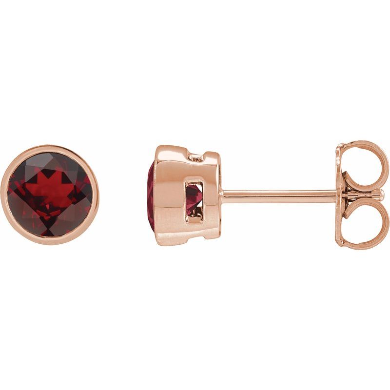 Lightweight Bezel-Set Stud Earrings
