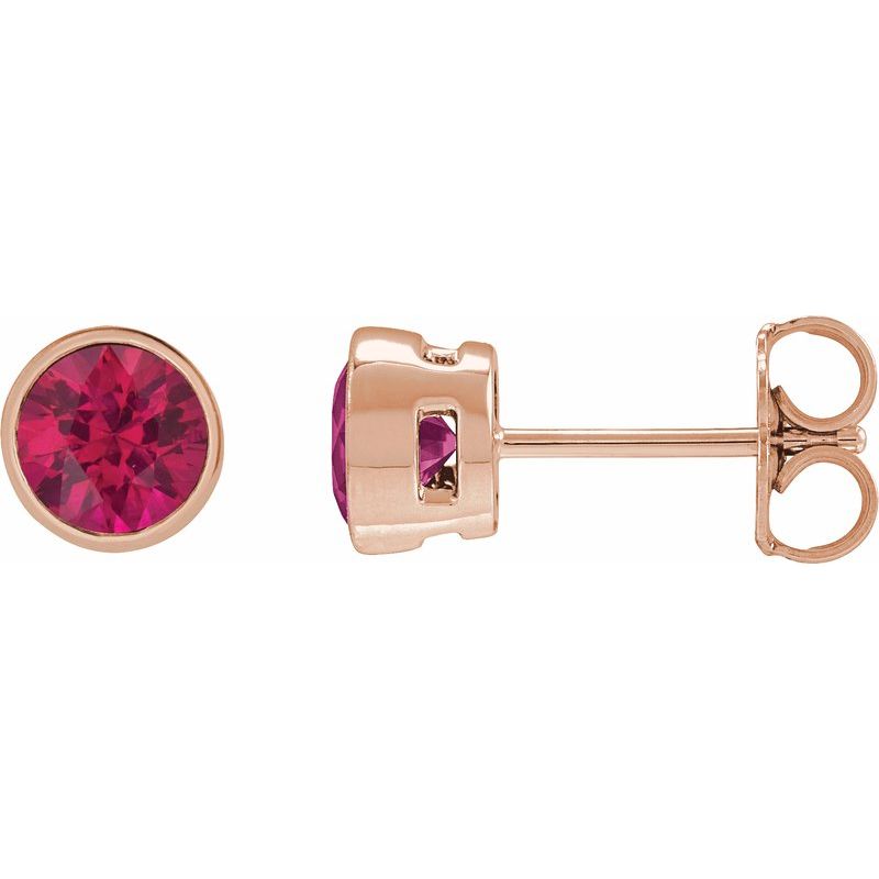 Lightweight Bezel-Set Stud Earrings