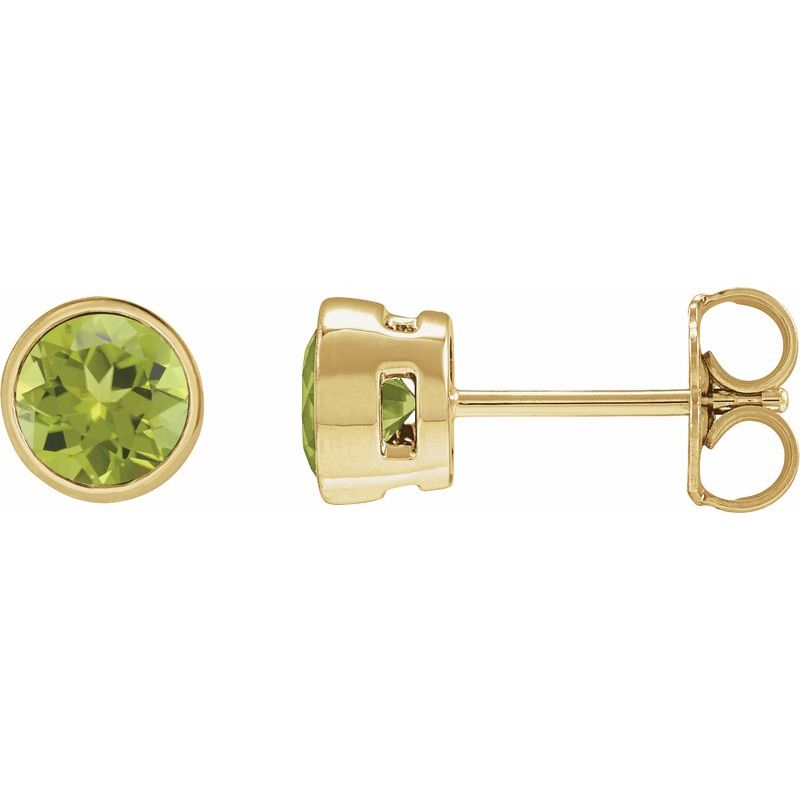 Lightweight Bezel-Set Stud Earrings