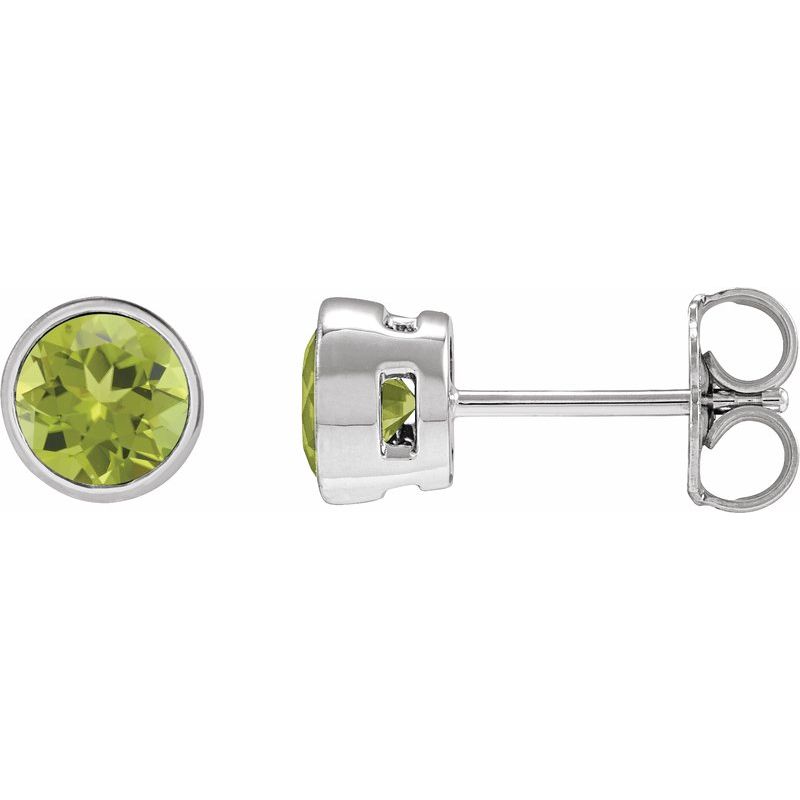 Lightweight Bezel-Set Stud Earrings