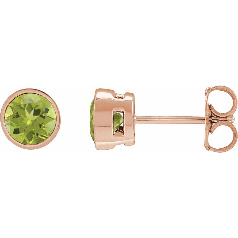 Lightweight Bezel-Set Stud Earrings